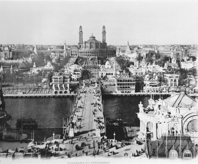 The Trocadero seen from the Eiffel Tower - the Universal Exhibition in Paris, 1900 by French Photographer